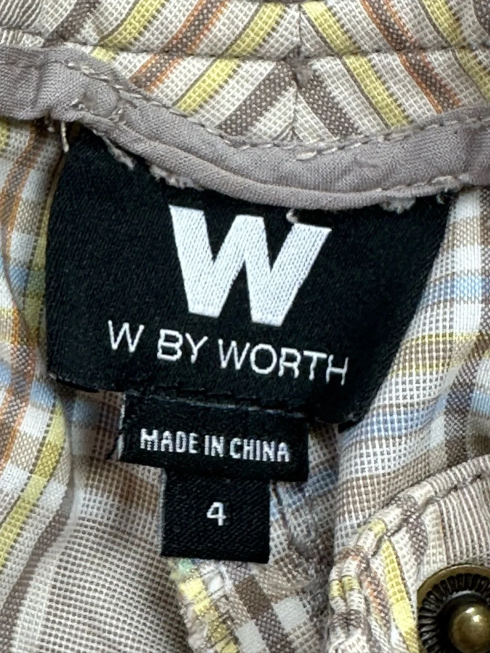 W by Worth Plaid Cropped Ankle Pants Size 4